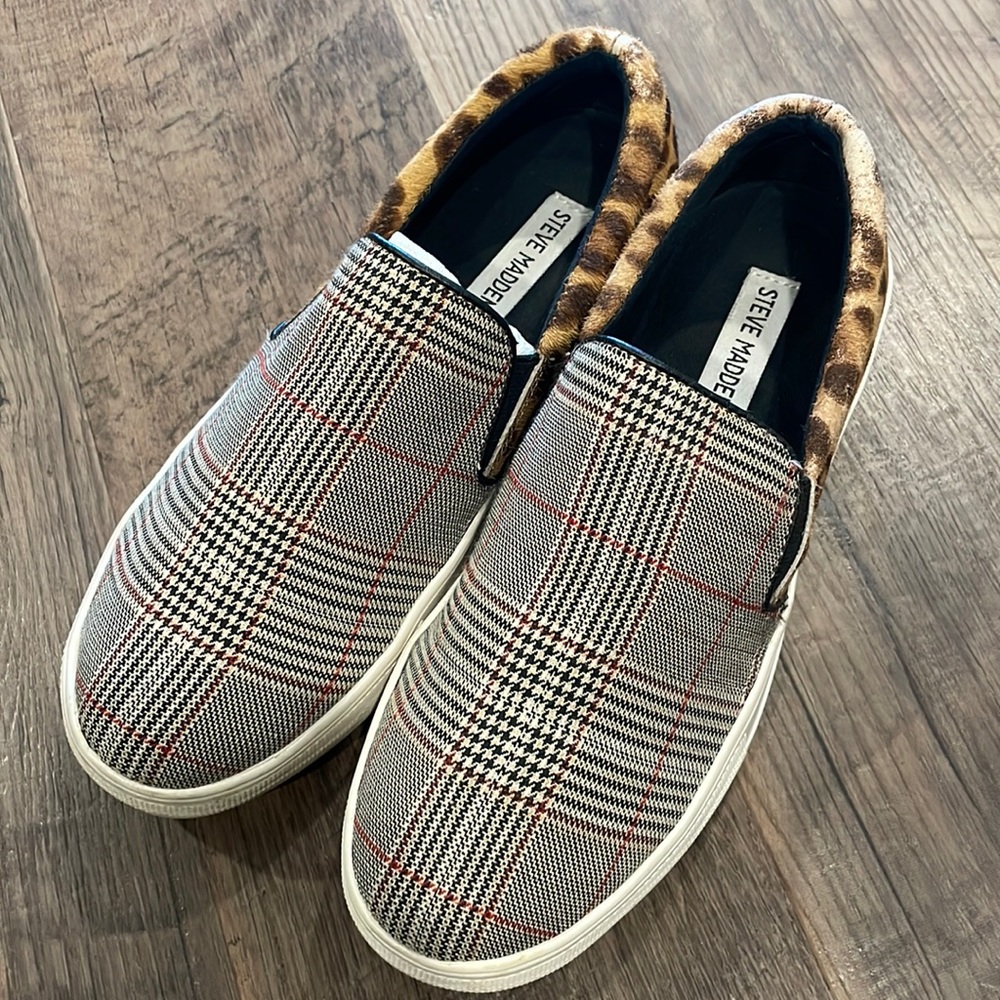 Steve Madden Gills sneaker Leopard/Plaid 8 M